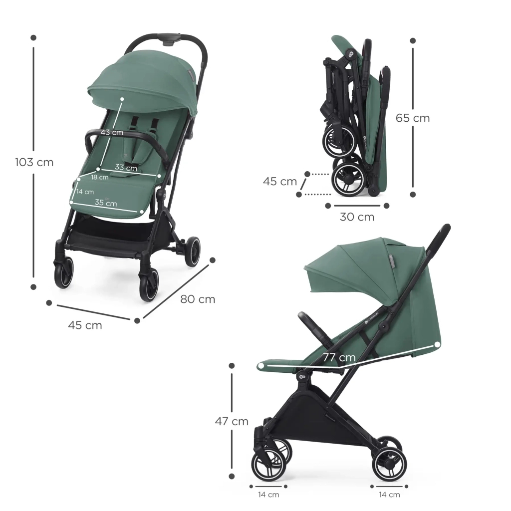 Коляска Kinderkraft Indy 2 Sea Green (KSINDY00GRE0000) (5902533920099) - зображення 7