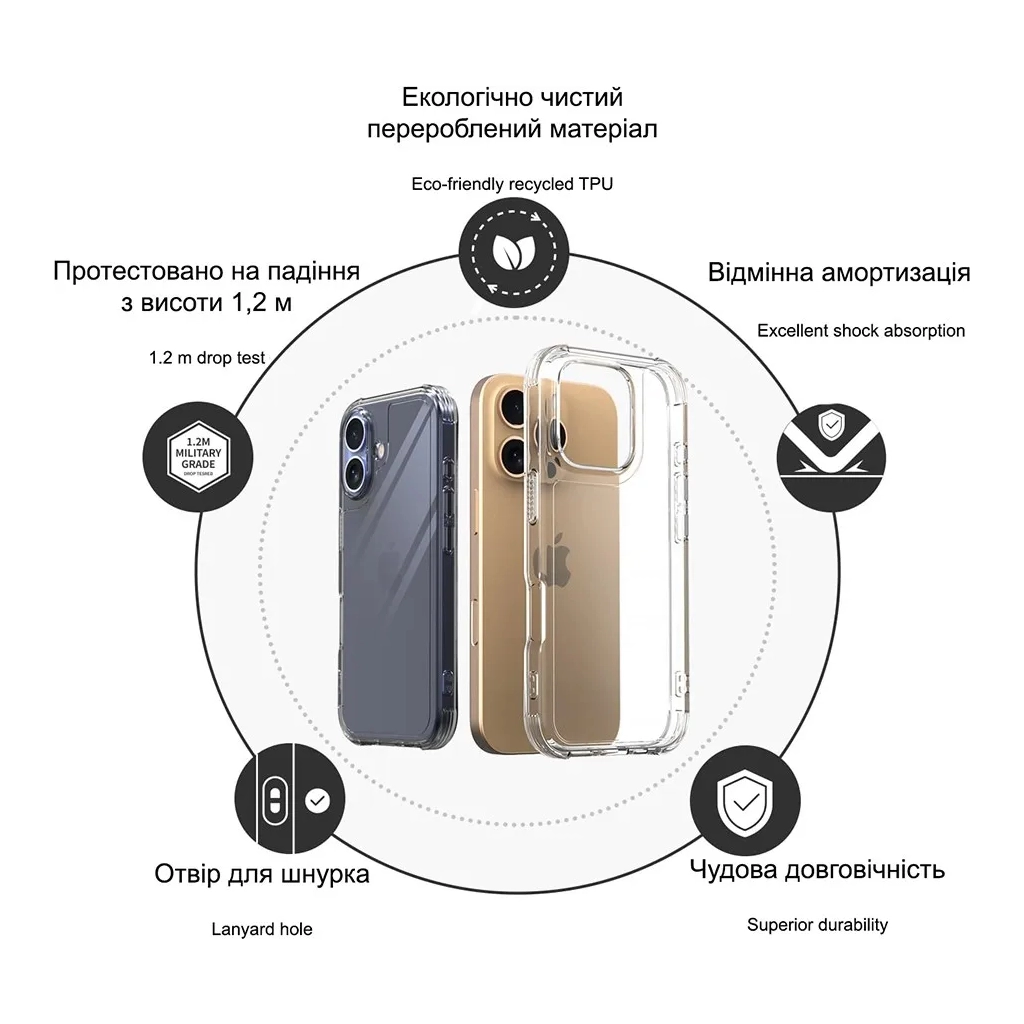 Чохол до мобільного телефона Drobak Acrylic Case with Airbag для Apple iPhone 14 Plus (949404) - зображення 4