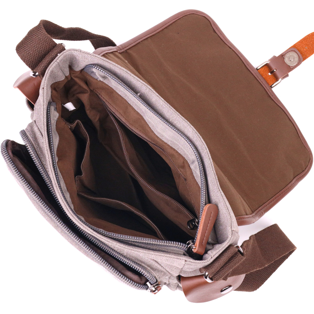 Сумка Vintage Чоловіча з текстилю Сіра (21248) - зображення 6