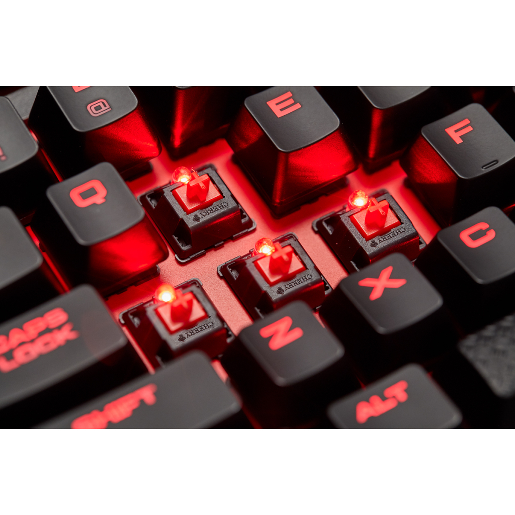 Клавіатура Corsair K63 Cherry MX Red UA USB Black (CH-9115020-RU) - зображення 3