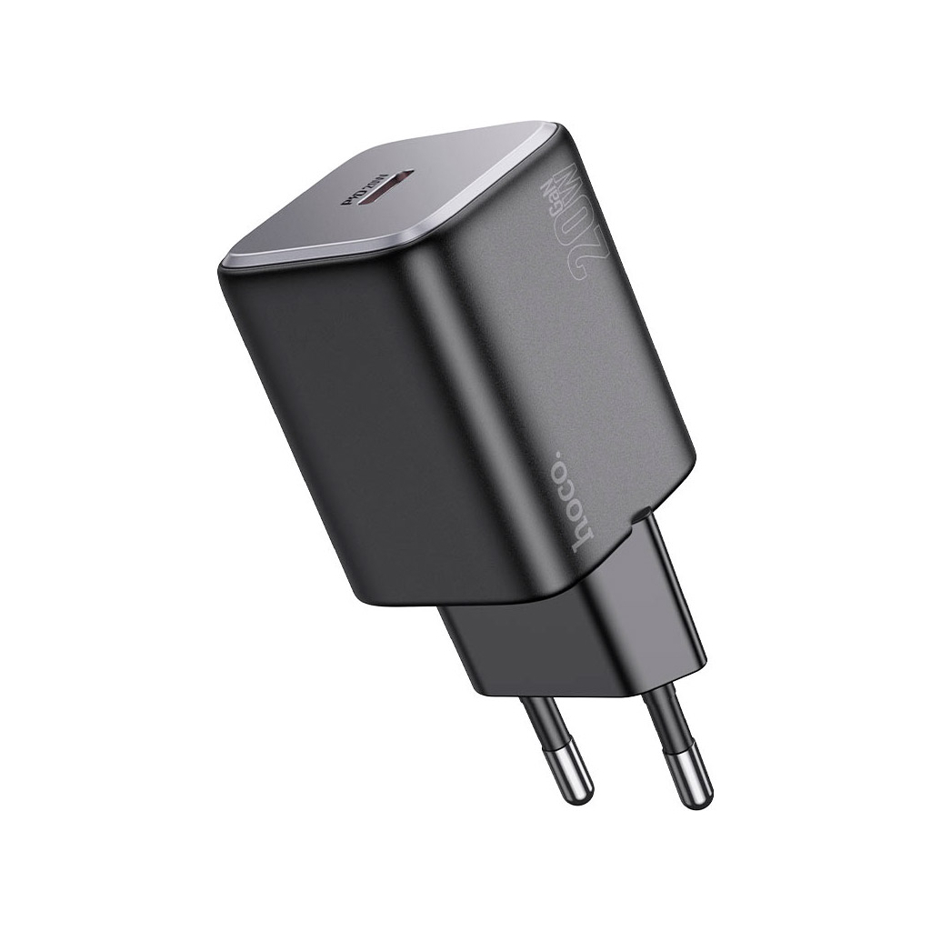 Зарядний пристрій HOCO N40 Mighty USB-C PD20W Black (6942007616966) - зображення 3