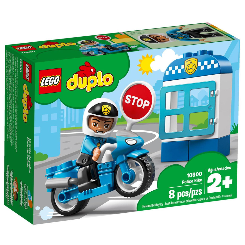 Конструктор LEGO DUPLO Поліцейський мотоцикл 8 деталей (10900) - зображення 1