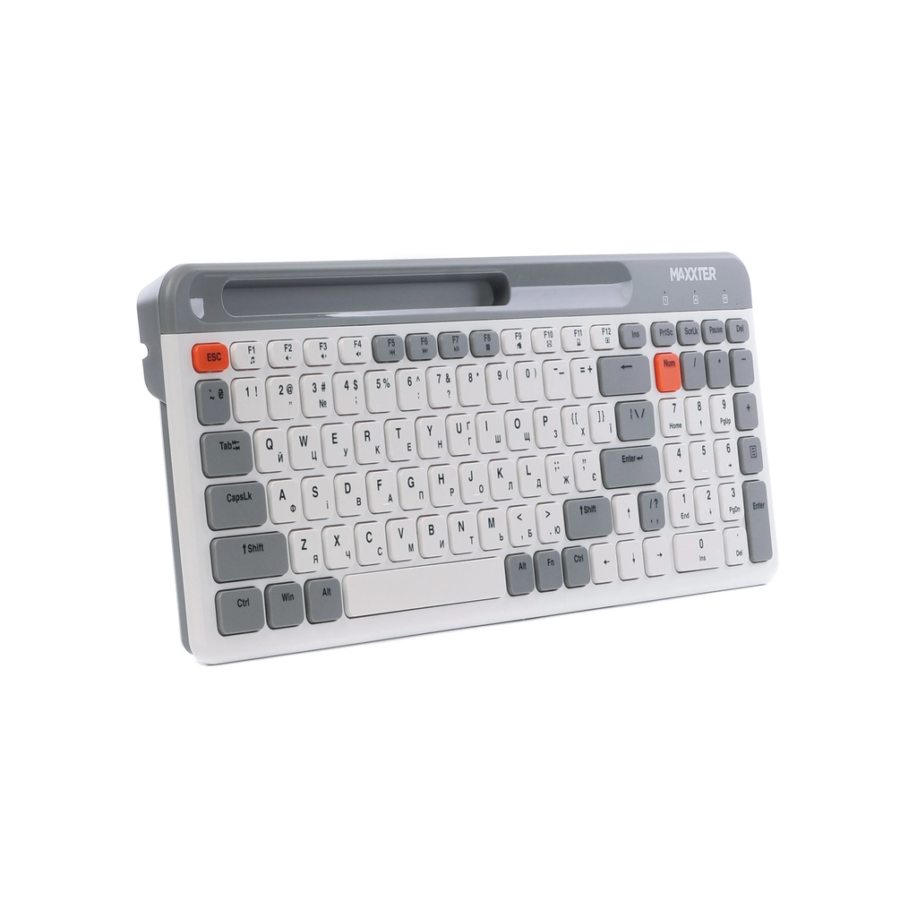 Клавіатура Maxxter KBW-02G-UA Wireless Grey (KBW-02G-UA) - зображення 3