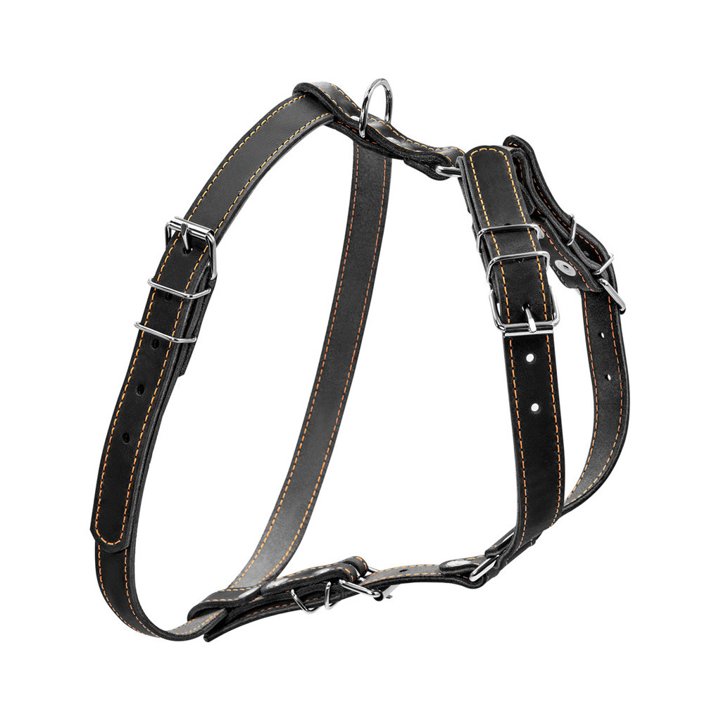 Шлея для собак Collar одинарна для малих та середніх порід Ш 20 мм А:40-56 см В:57-65 см чорна (06361) - зображення 1