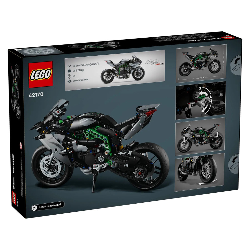 Конструктор LEGO Technic Мотоцикл Kawasaki Ninja H2R 643 деталі (42170) - зображення 7