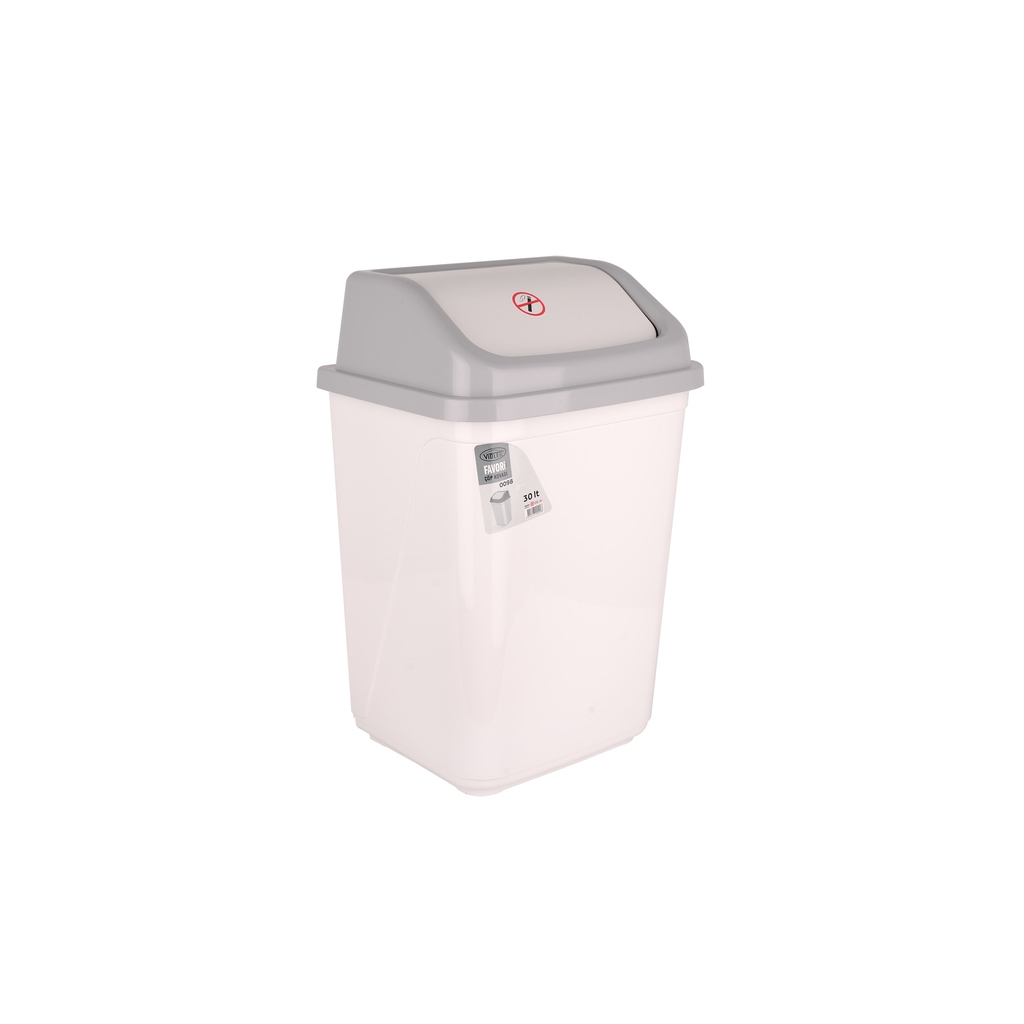 Контейнер для сміття Violet House 0098 White 30 л (0098 WHITE с/кр.30 л) - зображення 1
