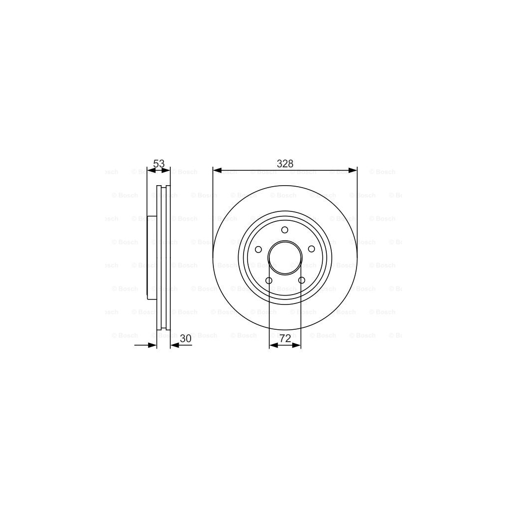Гальмівний диск Bosch 0 986 479 R48 - зображення 5