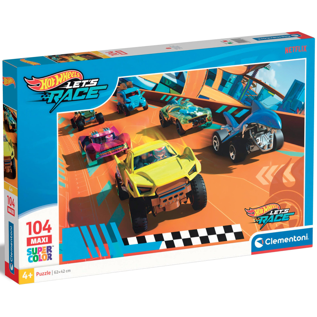 Пазл Clementoni Hot Wheels серія MAXI, 104 елементи (25762) - зображення 1