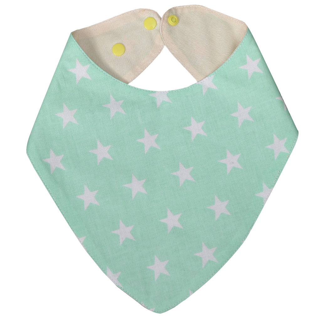 Слинявчик Еко Пупс Eco Cotton бандана 21x30 (ментол, зірочки) (BEC-011) - изображение 5