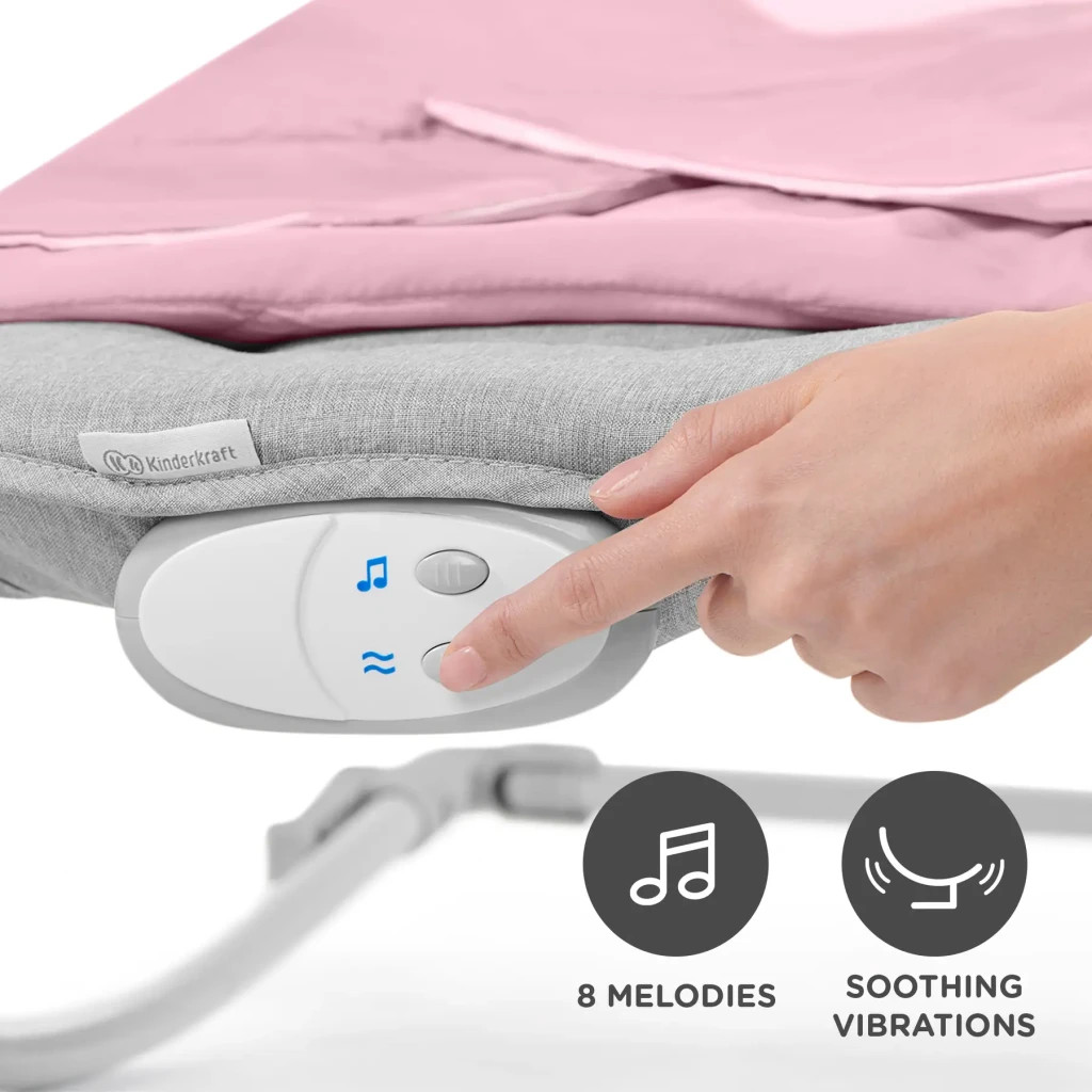 Крісло-гойдалка Kinderkraft шезлонг Felio 2 Peony Rose (5902533921096) - зображення 7