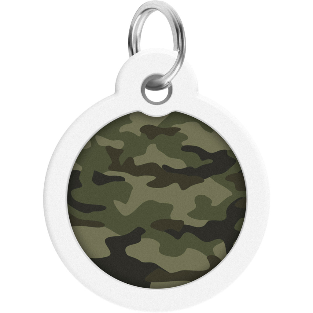Адресник для тварин WAUDOG Smart ID з QR паспортом "Камо зелений", круг 30 мм (230-0205) - зображення 2