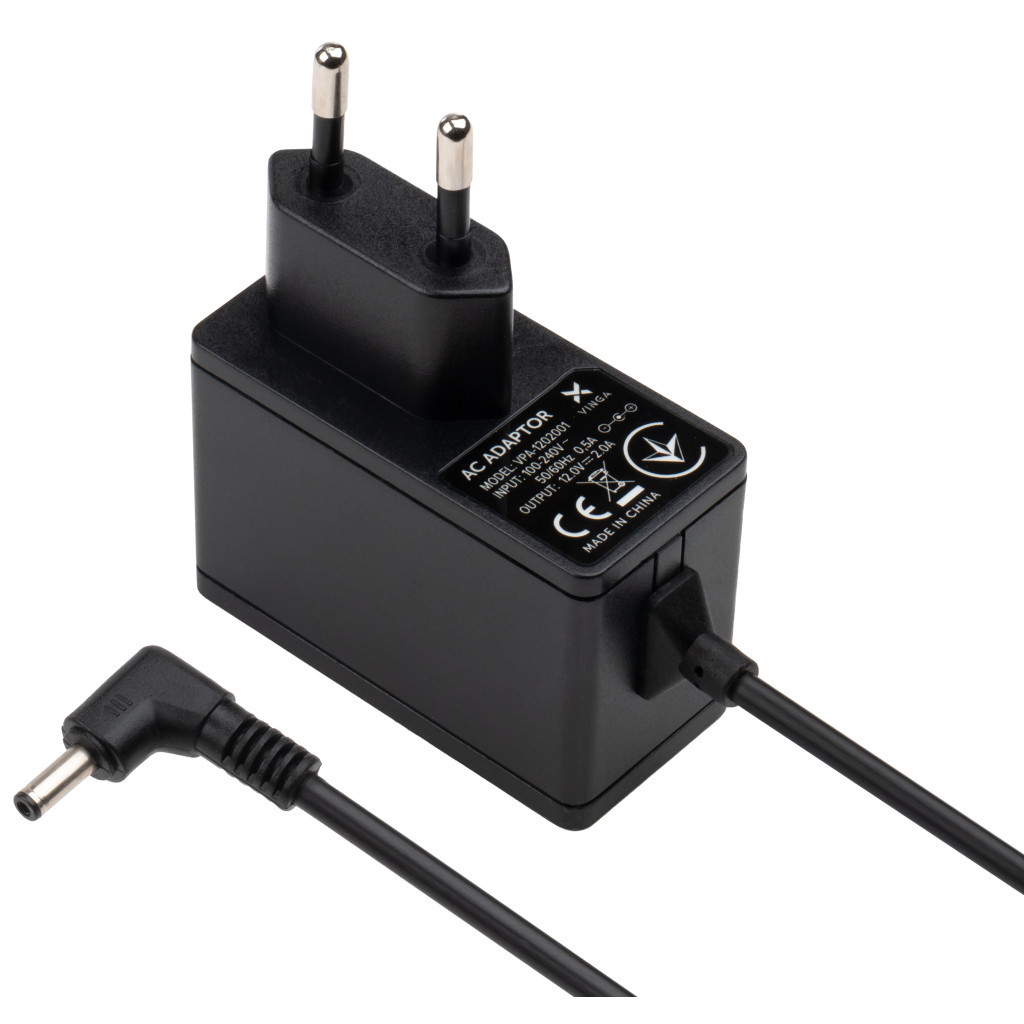 Блок живлення до ноутбуку Vinga 24W 12V 2.0А роз'єм 3.4*1.3, wall mount (VPA-1202001) - зображення 3
