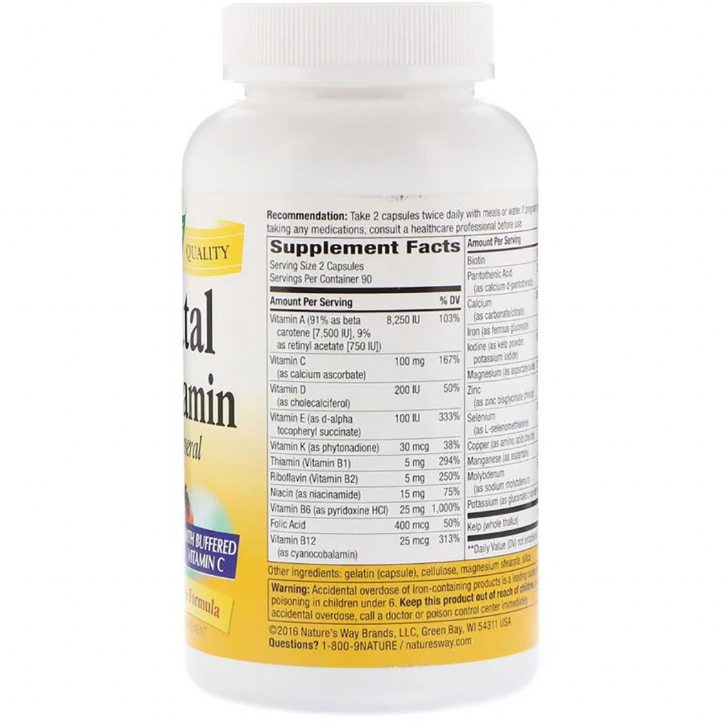 Мультивітамін Nature's Way Мультивітаміни для Вагітних, Prenatal Multi-Vitamin and Mult (NWY-45130) - зображення 2