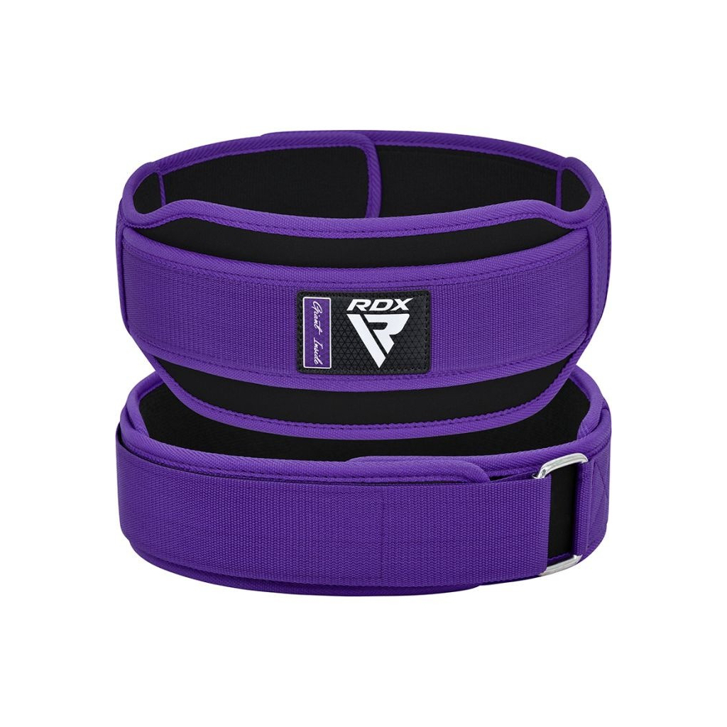 Атлетичний пояс RDX RX5 Double Belt неопреновий Purpel S (WBD-RX5PR-S) - зображення 1