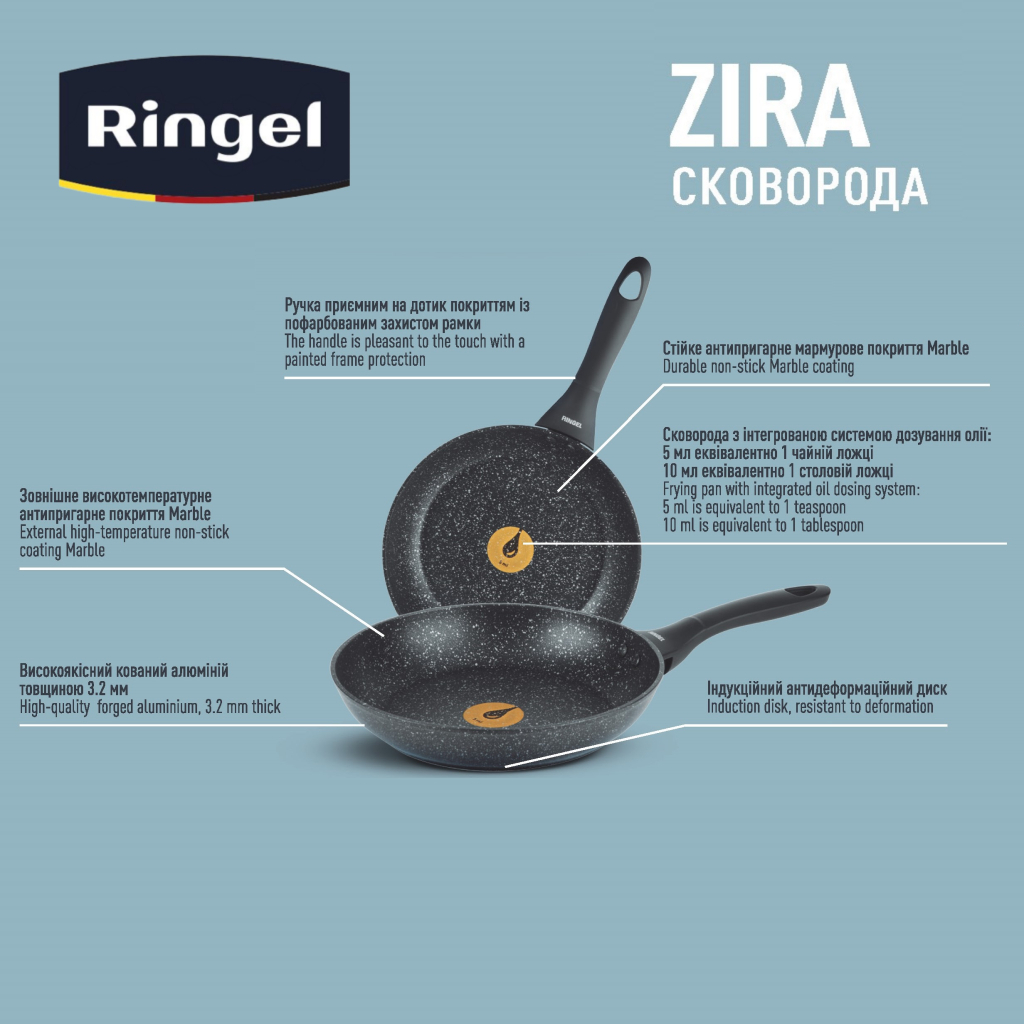 Сковорода Ringel Zira класична 24 см (RG-11006-24) - зображення 4