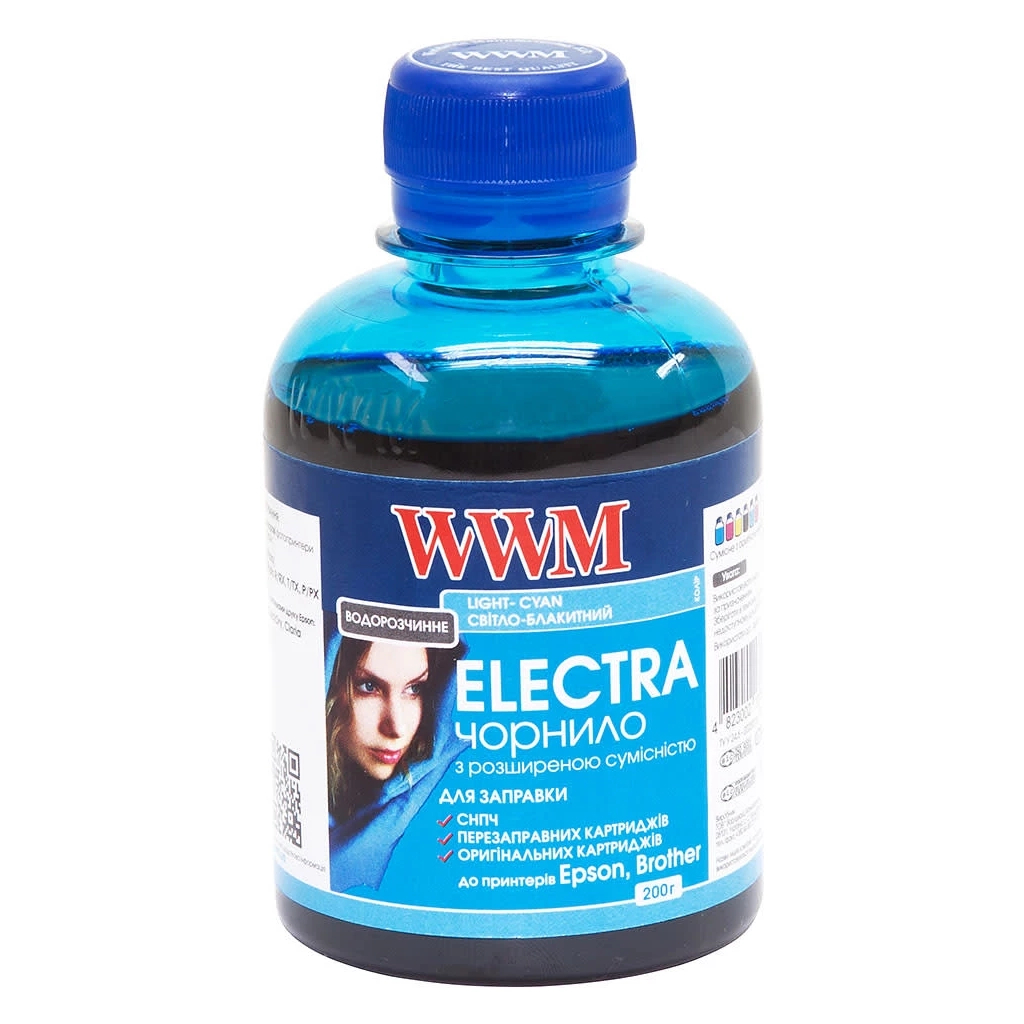 Чорнило WWM EPSON UNIVERSAL ELECTRA Light Cyan (EU/LC) - зображення 1