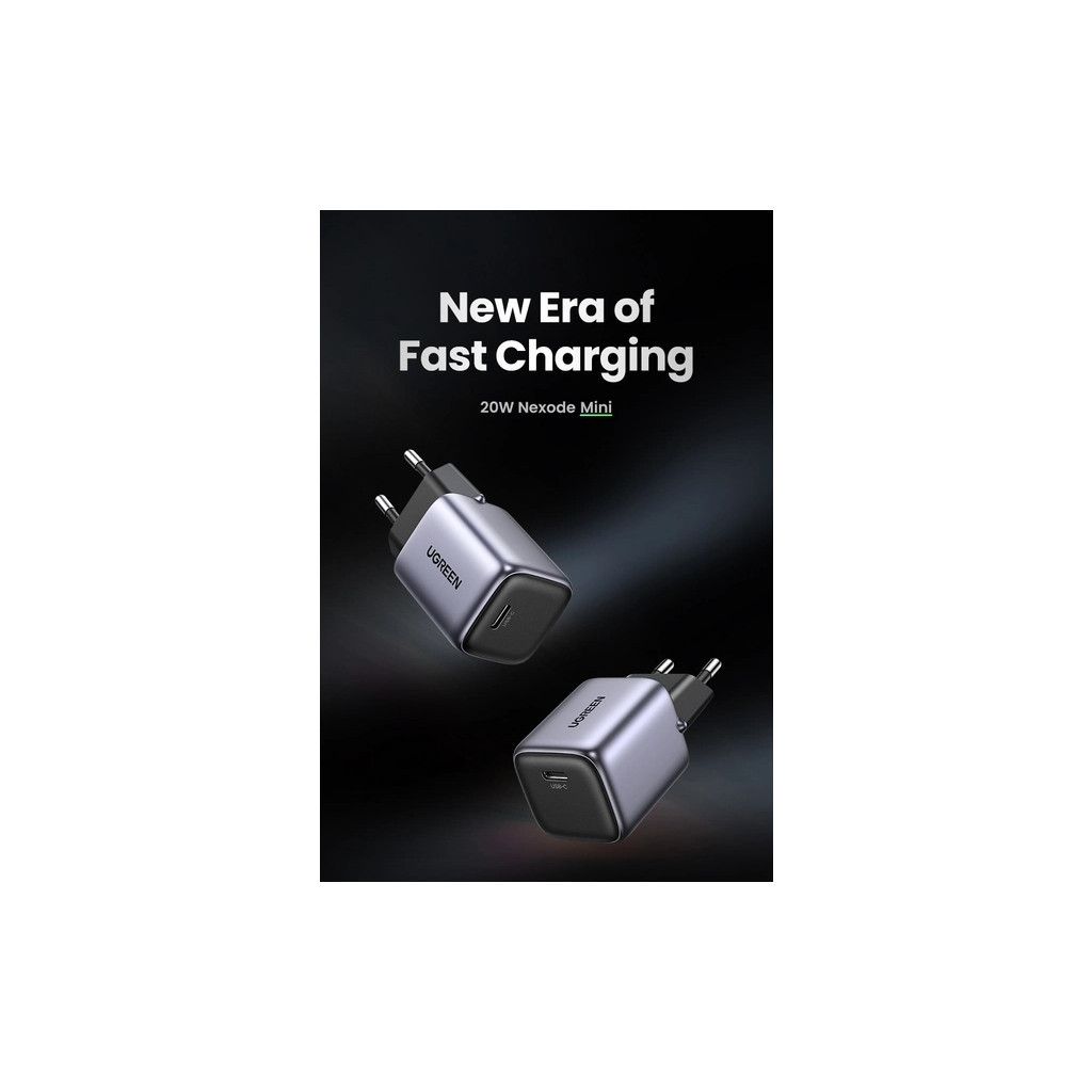 Зарядний пристрій Ugreen Nexode Mini 20W PD GaN Tech Whit ePD3.0 (PD2.0) QC4.0+ (QC4.0/QC3.0/QC2.0) (CD318/15324) - зображення 8