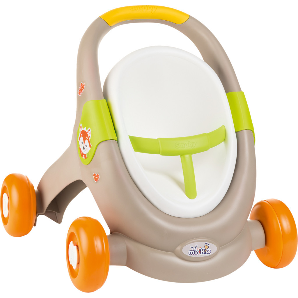 Коляска для ляльок Smoby Mini Kiss 3в1 Веселі тварини (210206) - зображення 1
