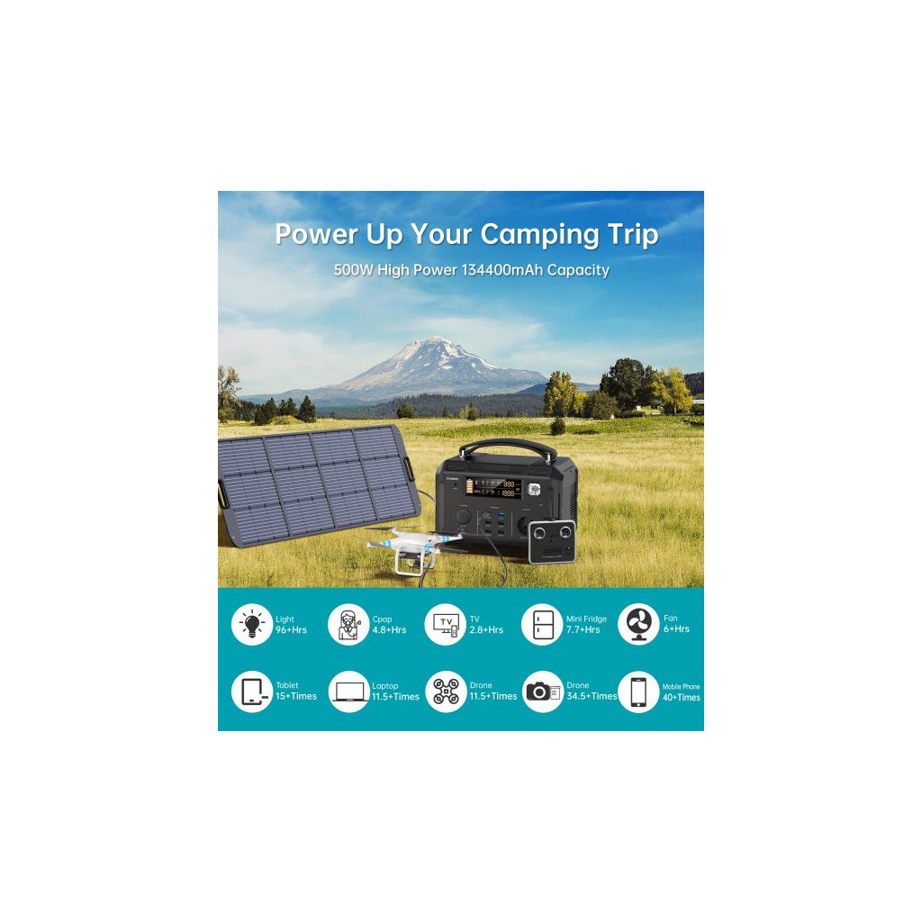 Зарядна станція Choetech BS004-EU-BK, 500W (BS004-EU-BK) - зображення 6