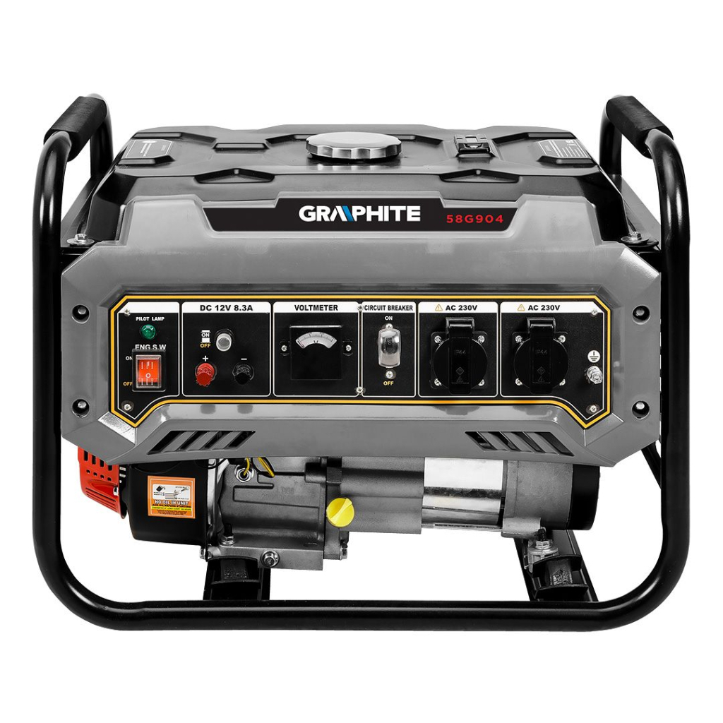 Генератор Graphite 230V (1 фаза), 2/2.2kW, ручний старт, AVR, 40кг (58G904) - изображение 6