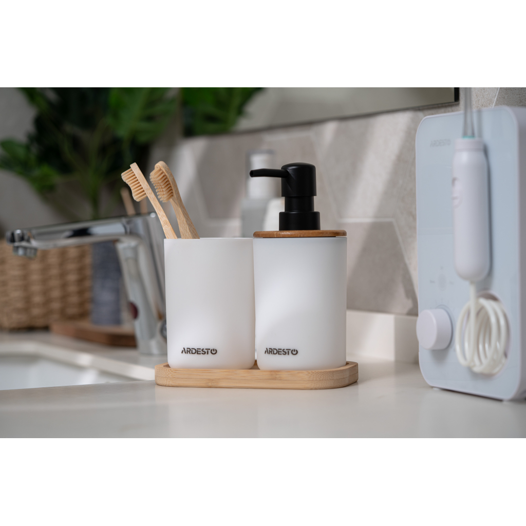 Набір для ванної кімнати Ardesto Minimalism 3 предмети Білий 360 мл (ARHB3110WB) - изображение 4