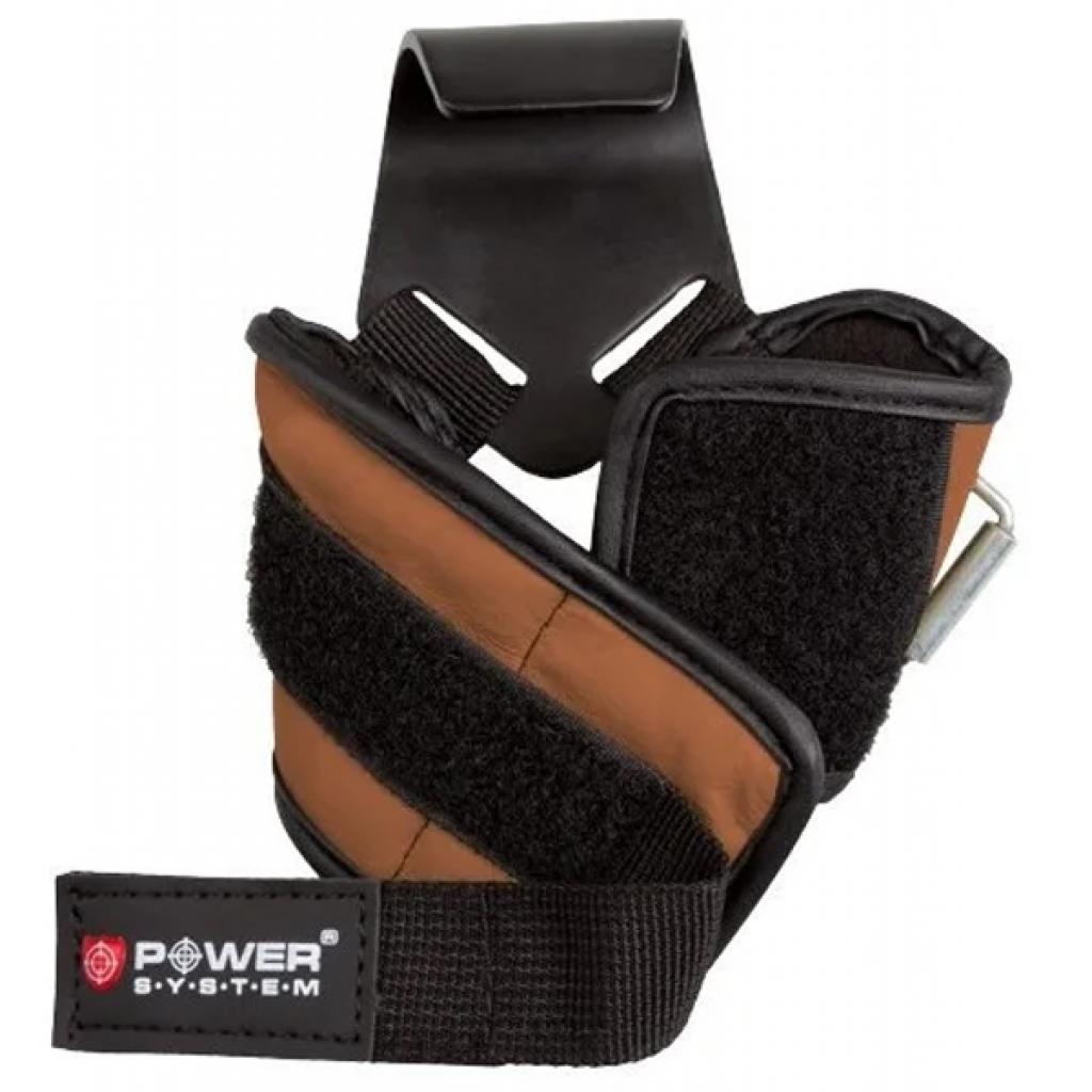 Гаки для тяги на зап'ястя Power System Hooks PS-3300 Brown L (PS-3300_L_Brown) - зображення 2