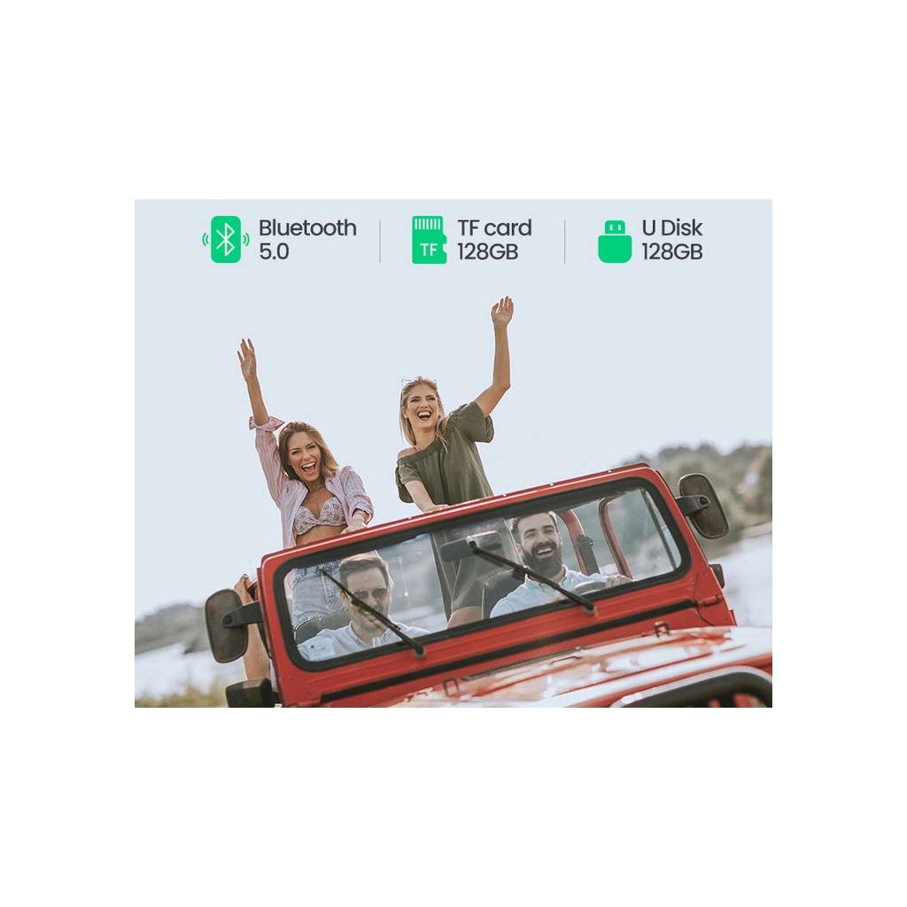 FM модулятор Ugreen CD229 Bluetooth Car Charger (5.0+PD+QC3.0+USB Flash Drive+TF (CD229) - зображення 4