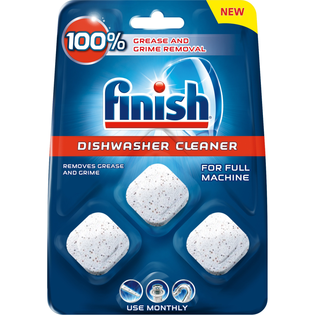Очищувач для посудомийних машин Finish Dishwasher Cleaner 3 шт (5900627073003) - зображення 1