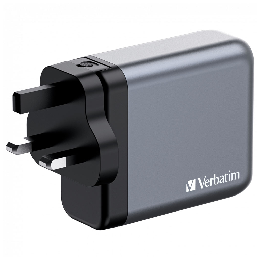 Зарядний пристрій Verbatim GaN 140 W 4 ports (2xUSB-C-140 W,USB-C 20 W /USB-A -3.0) (32203) - зображення 4