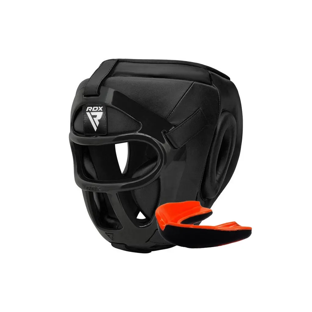 Боксерський шолом RDX T1 Grill Full Black L (HGR-T1FB-L) - зображення 1