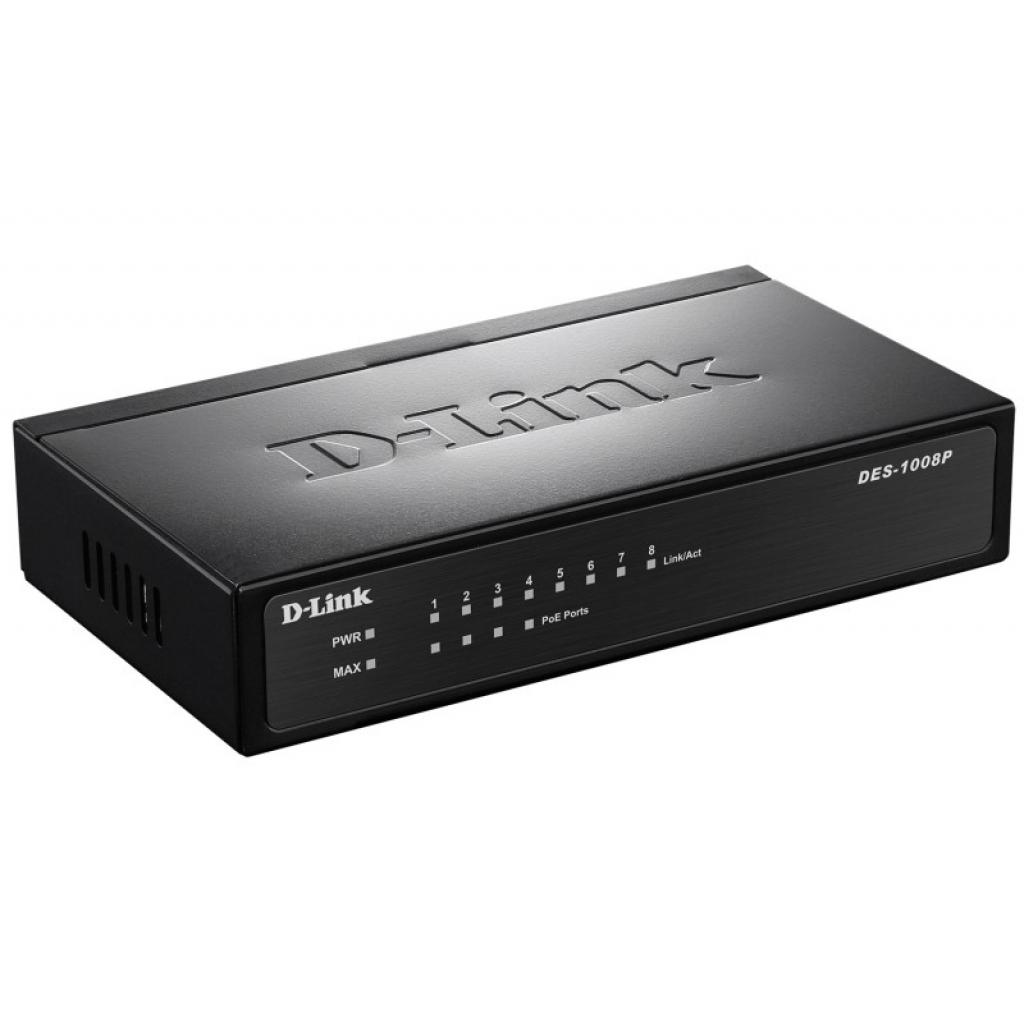 Комутатор мережевий D-Link DES-1008P - зображення 1