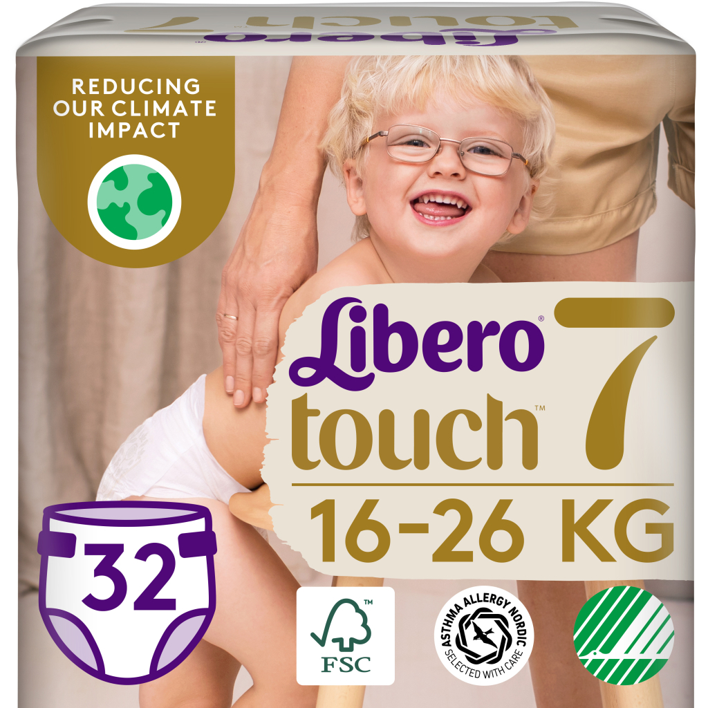 Підгузки Libero Touch Розмір 7 (16-26 кг) 32 шт (7322541750057) - зображення 1