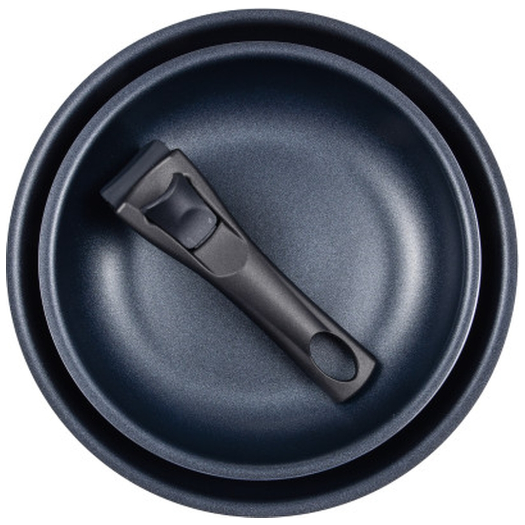 Набір сковорідок Bergner Click & cook, зі знімною ручкою, 22/26 см, чорний (BG-31605-BK) - зображення 2