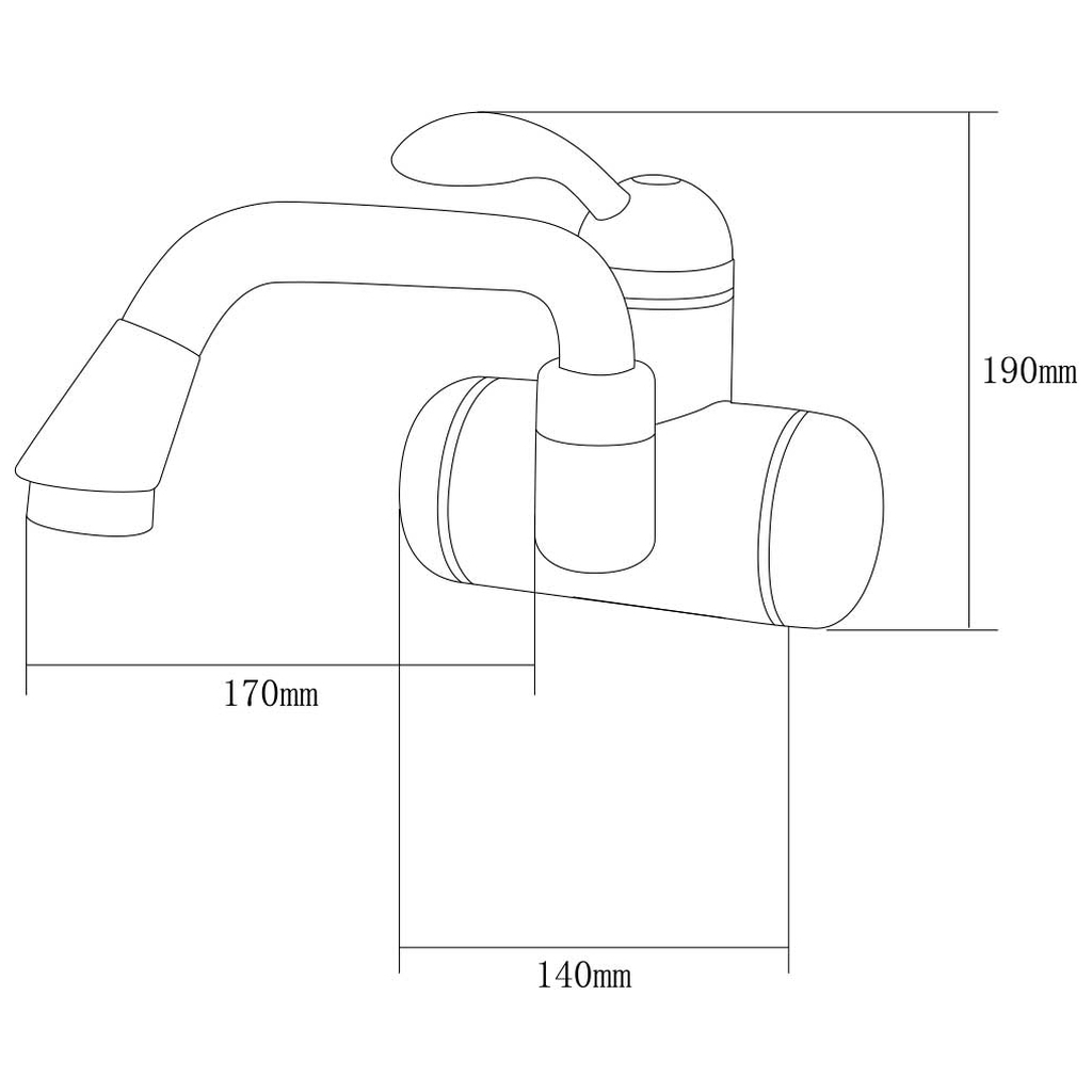 Проточний водонагрівач AQUATICA LZ 3.0кВт 0.4-5бар для рако (LZ-6A211W) - зображення 2