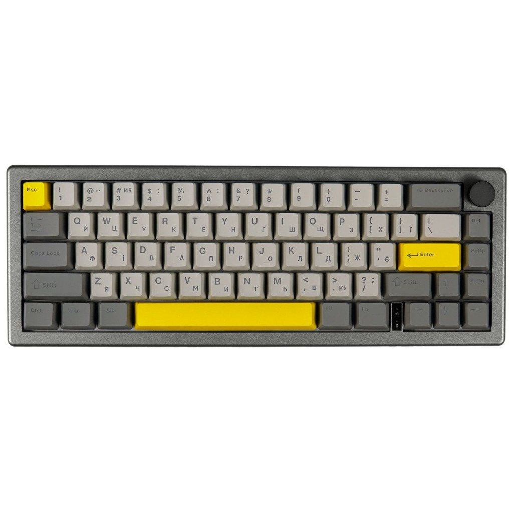 Клавіатура Epomaker EK68 65 Flamingo Switch Hot-Swap RGB Wireless/Bluetooth/USB UA Black (EK68-B-F) - зображення 1