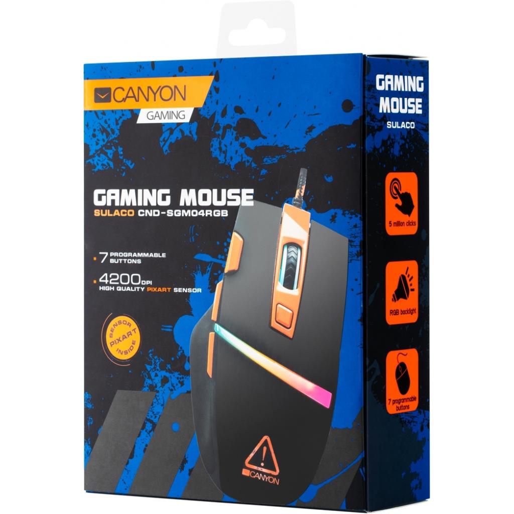 Мишка Canyon Sulaco USB Black (CND-SGM04RGB) - зображення 5