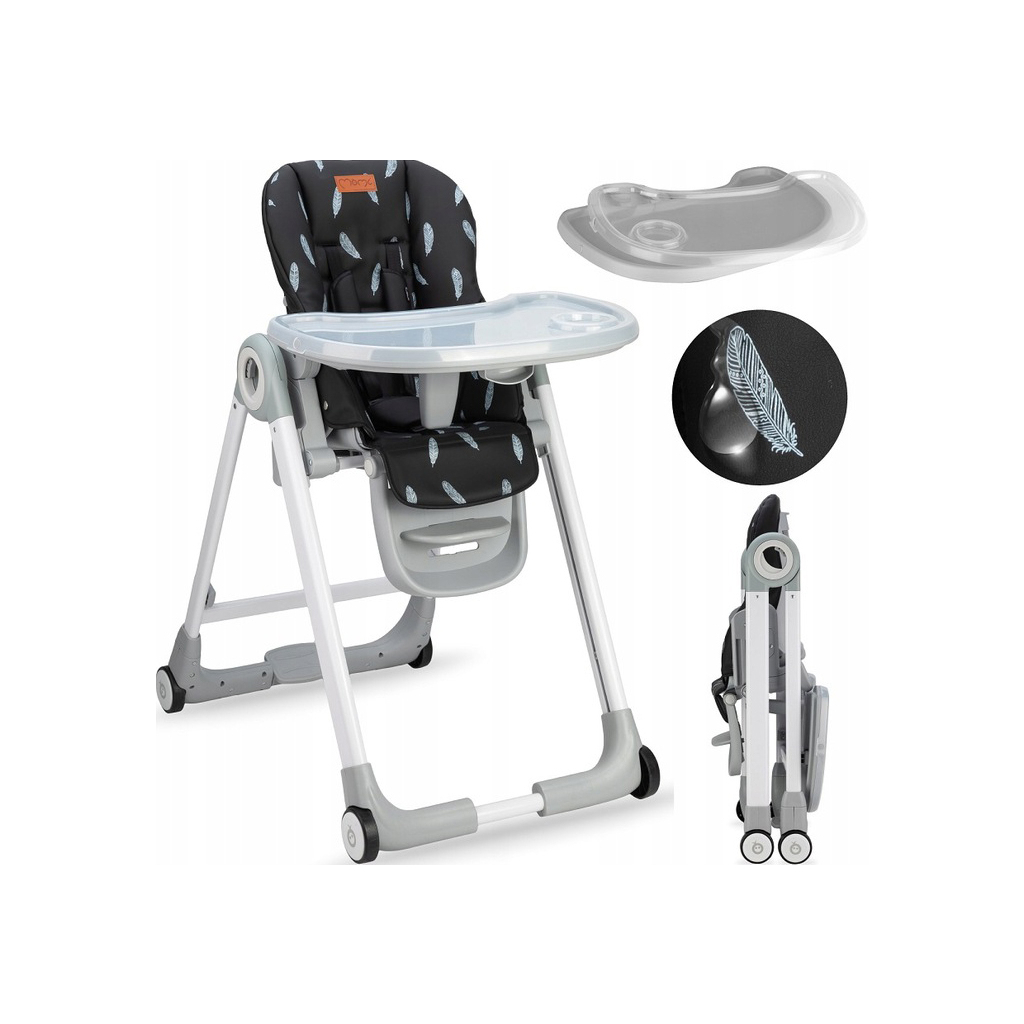 Стілець для годування MoMi Luxuria Black (KRKA00017) - зображення 2