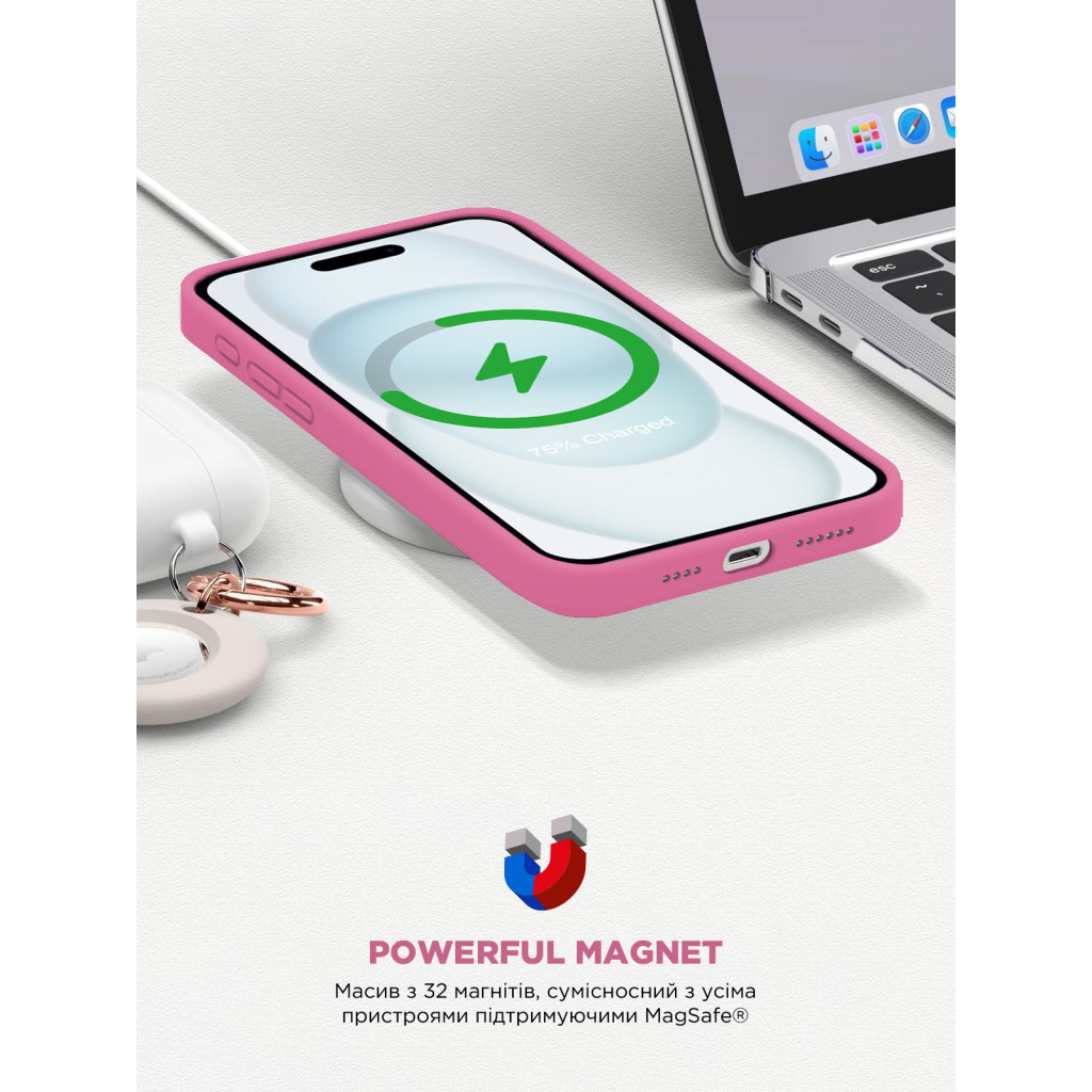 Чохол до мобільного телефона Armorstandart ICON2 MagSafe Apple iPhone 15 Pink (ARM77009) - зображення 9