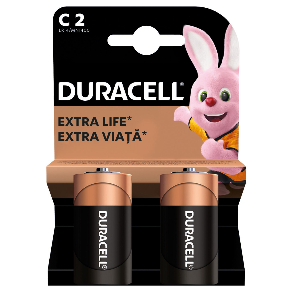 Батарейка Duracell C LR14 лужна 2шт. в упаковці (5000394052529 / 81483545) - изображение 2
