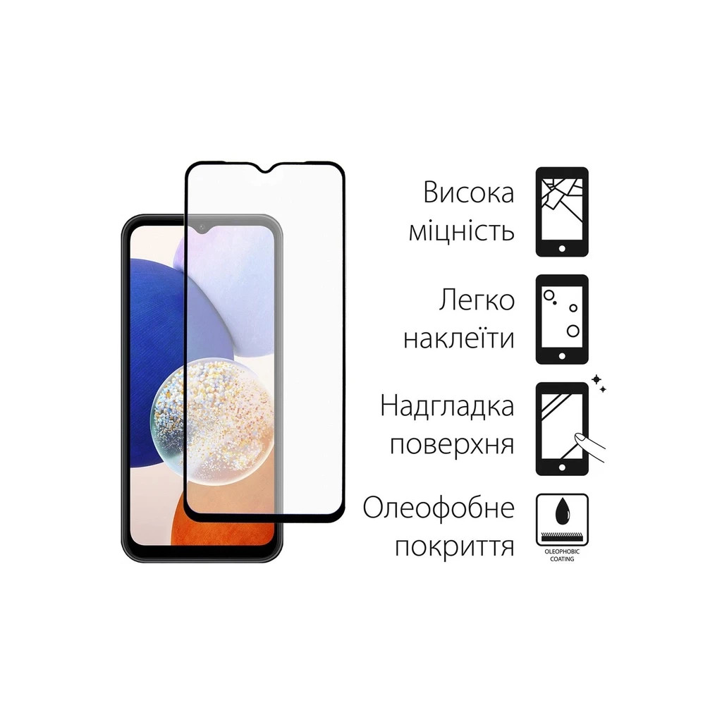 Чохол до мобільного телефона Dengos Kit for Samsung Galaxy A14 5G case + glass (Purple) (DG-KM-13) - зображення 3
