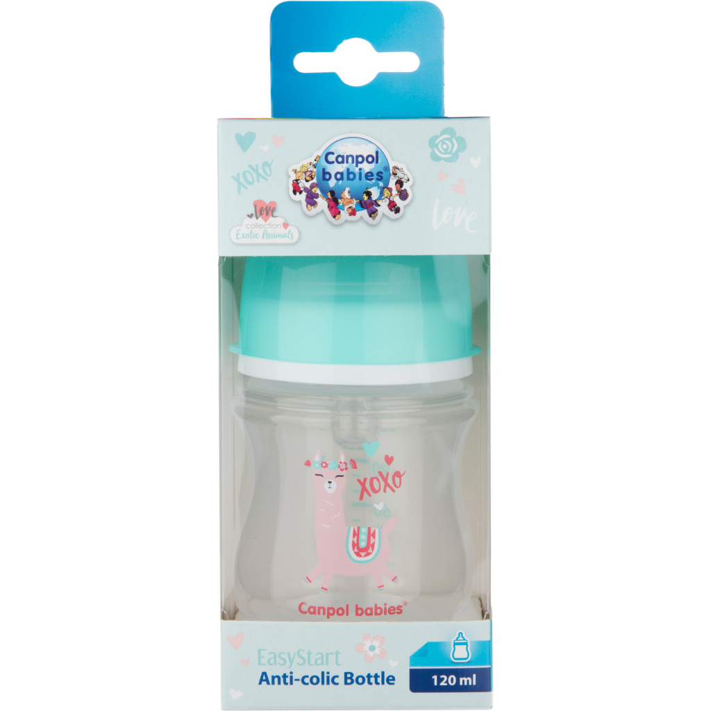 Пляшечка для годування Canpol babies EasyStart - Toys з широким отвором 120 мл (35/220_gre) - изображение 2