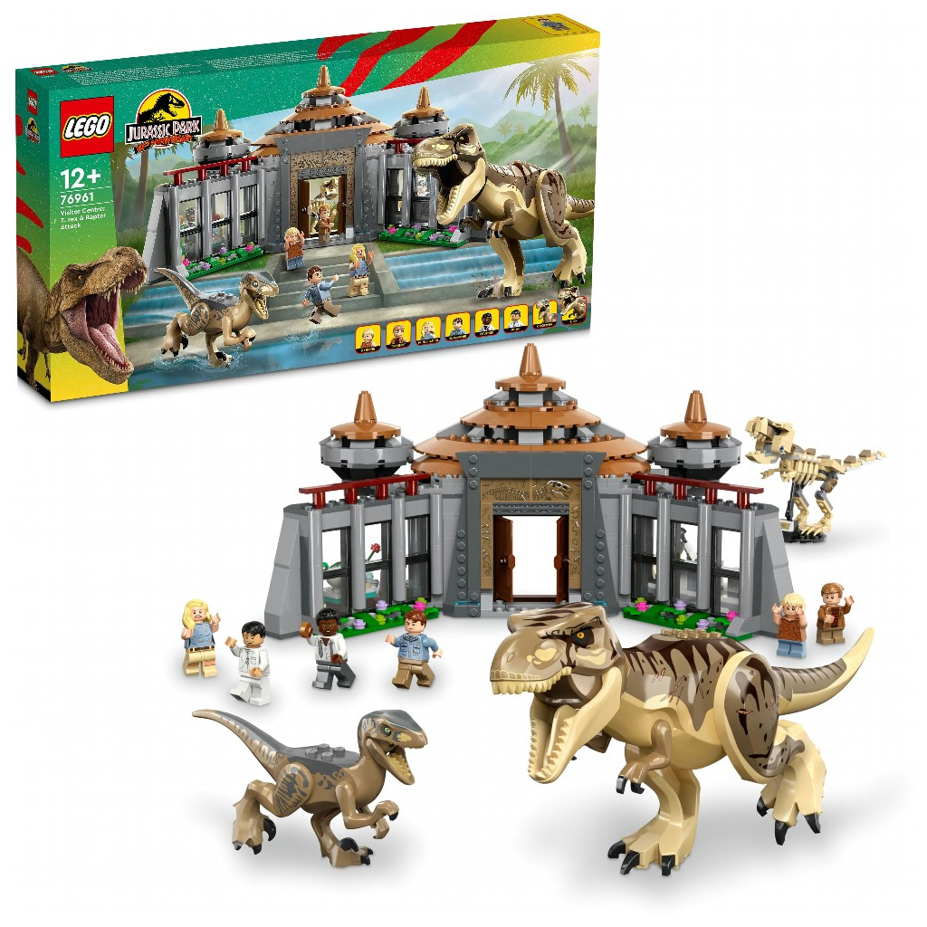 Конструктор LEGO Jurassic World Центр відвідувачів: Атака тиранозавра й раптора 693 деталі (76961) - зображення 9