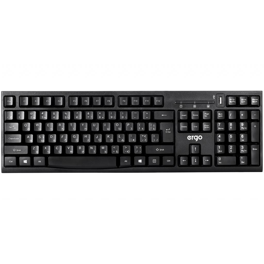 Клавіатура Ergo K-280 HUB Black - зображення 1
