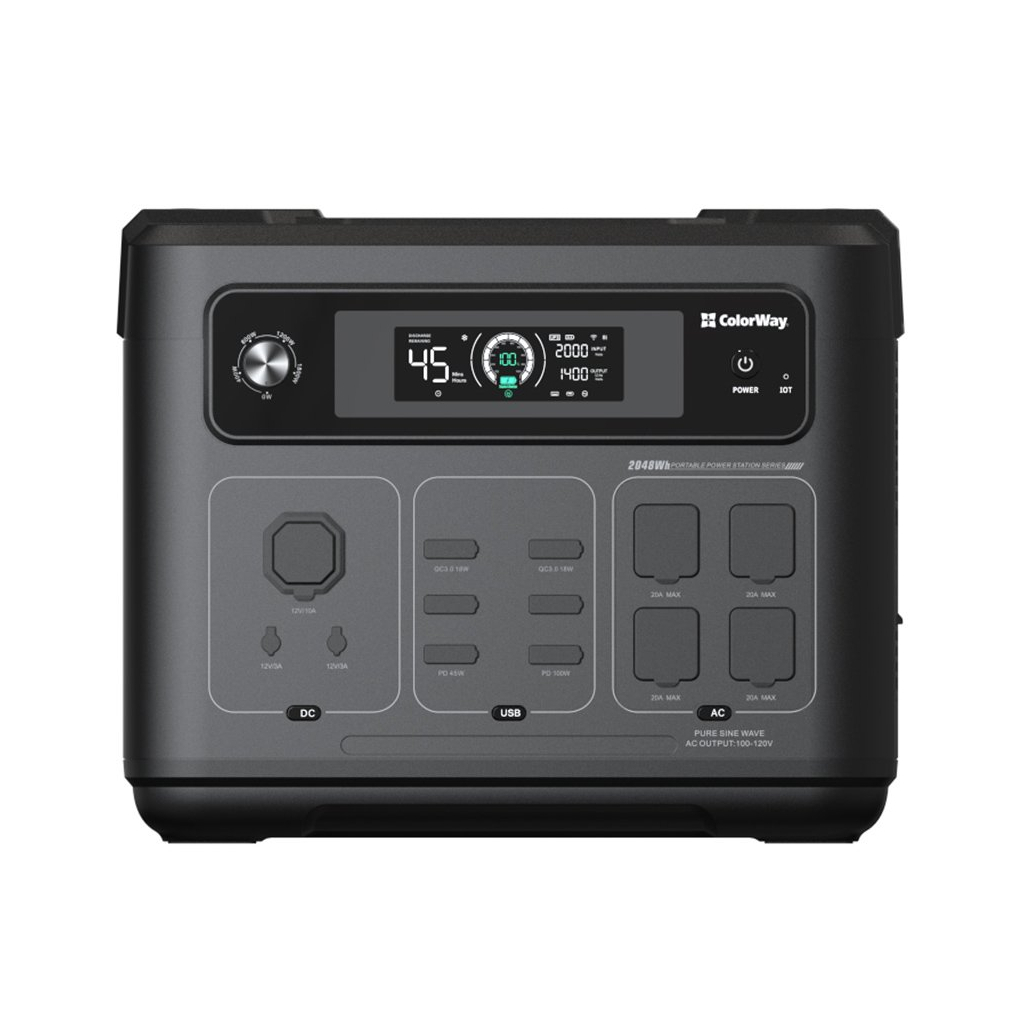 Зарядна станція ColorWay 2400W, 2048Wh (CW-PR-2K2W-01) - зображення 1
