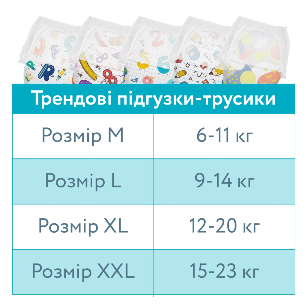 Підгузки Offspring ABC Dance, розмір XL, 12-20 кг, 30 шт (DP-OI-FAP-XL30P-ABC) - зображення 11