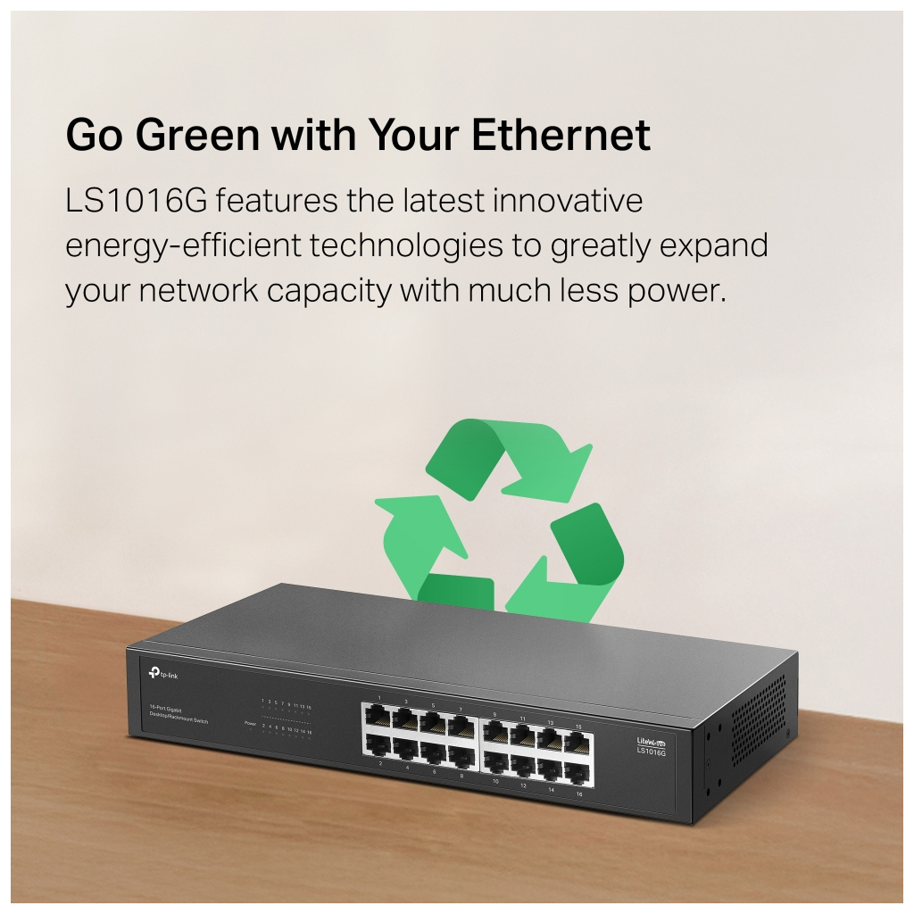 Комутатор мережевий TP-Link LS1016G - изображение 10
