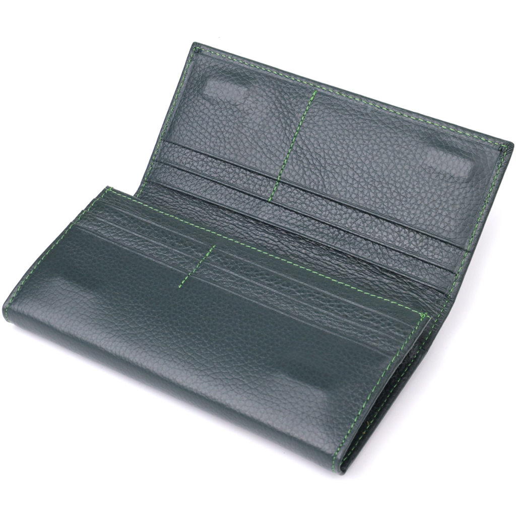 Гаманець ST Leather З натуральної шкіри Зелений (23086) - зображення 5