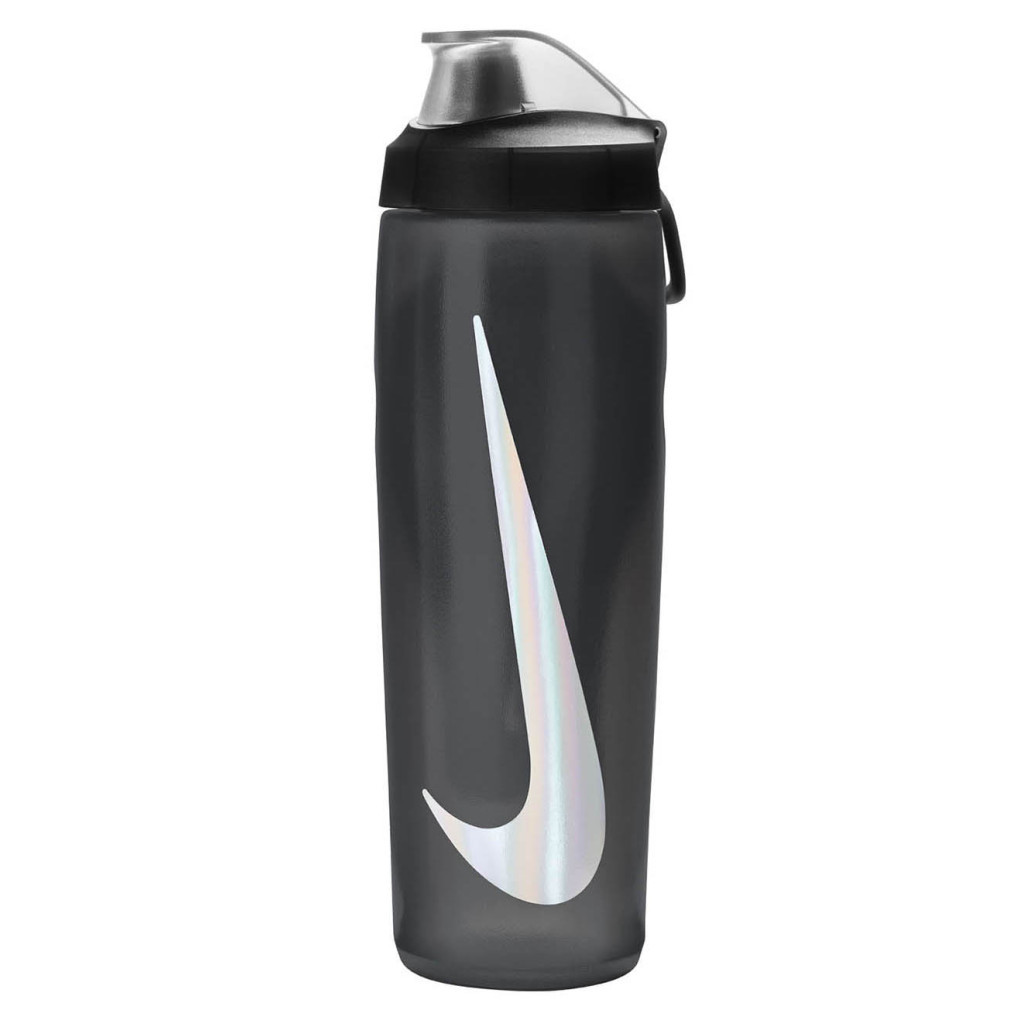 Пляшка для води Nike Refuel Bottle Locking Lid 24 OZ антрацит, чорний, сріблястий 709 мл N.100.7668.054.24 (887791747556) - зображення 1