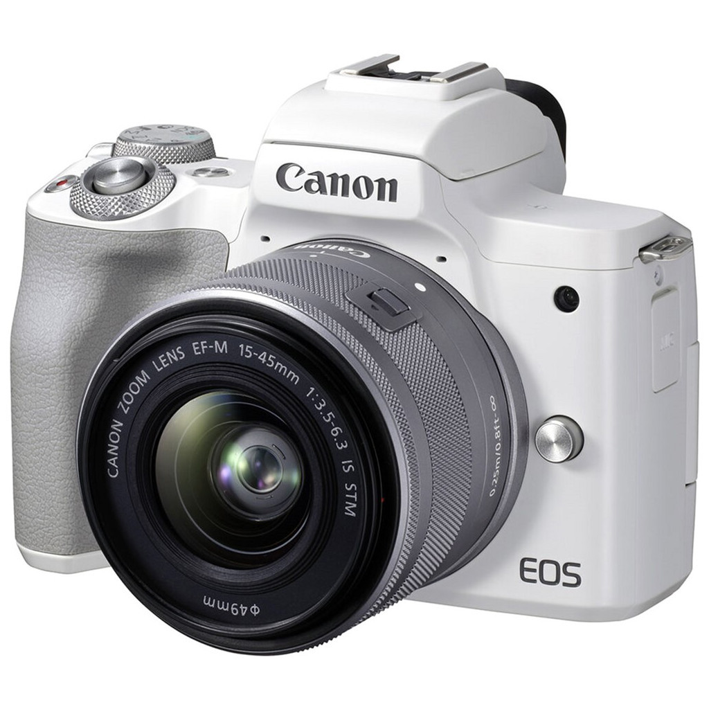 Цифровий фотоапарат Canon EOS M50 Mk2 + 15-45 IS STM Kit White (4729C028) - зображення 1