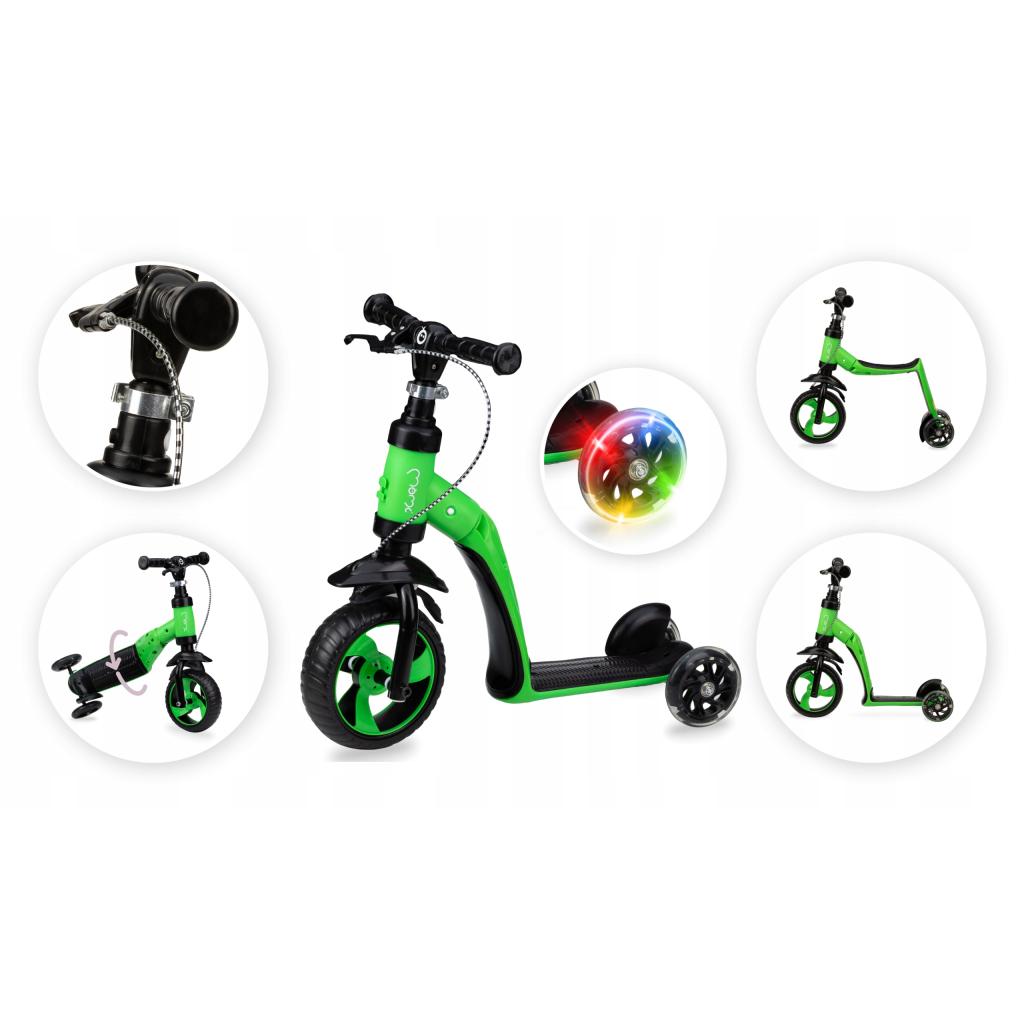 Самокат MoMi Elios 2 в 1 біговел Зелений (ROBI00031) - зображення 2